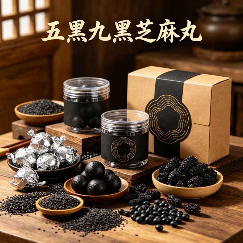 五黑九黑芝麻丸代加工怎么选?康瑞生物业务经理驻厂24小时跟单,100公斤起订(图1)